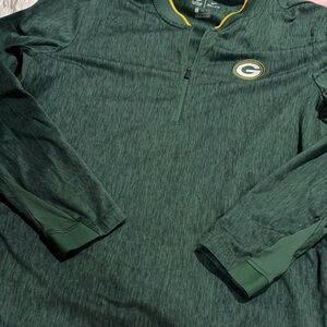 Green Bay Packers Green Pullover W/Zip